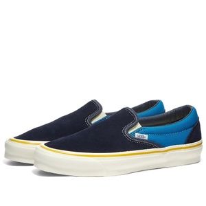 VANS VAULT SIZE 10 CLASSIC SLIP ON SHOES LX MEDITERRANEAN BLUE NIGHT era